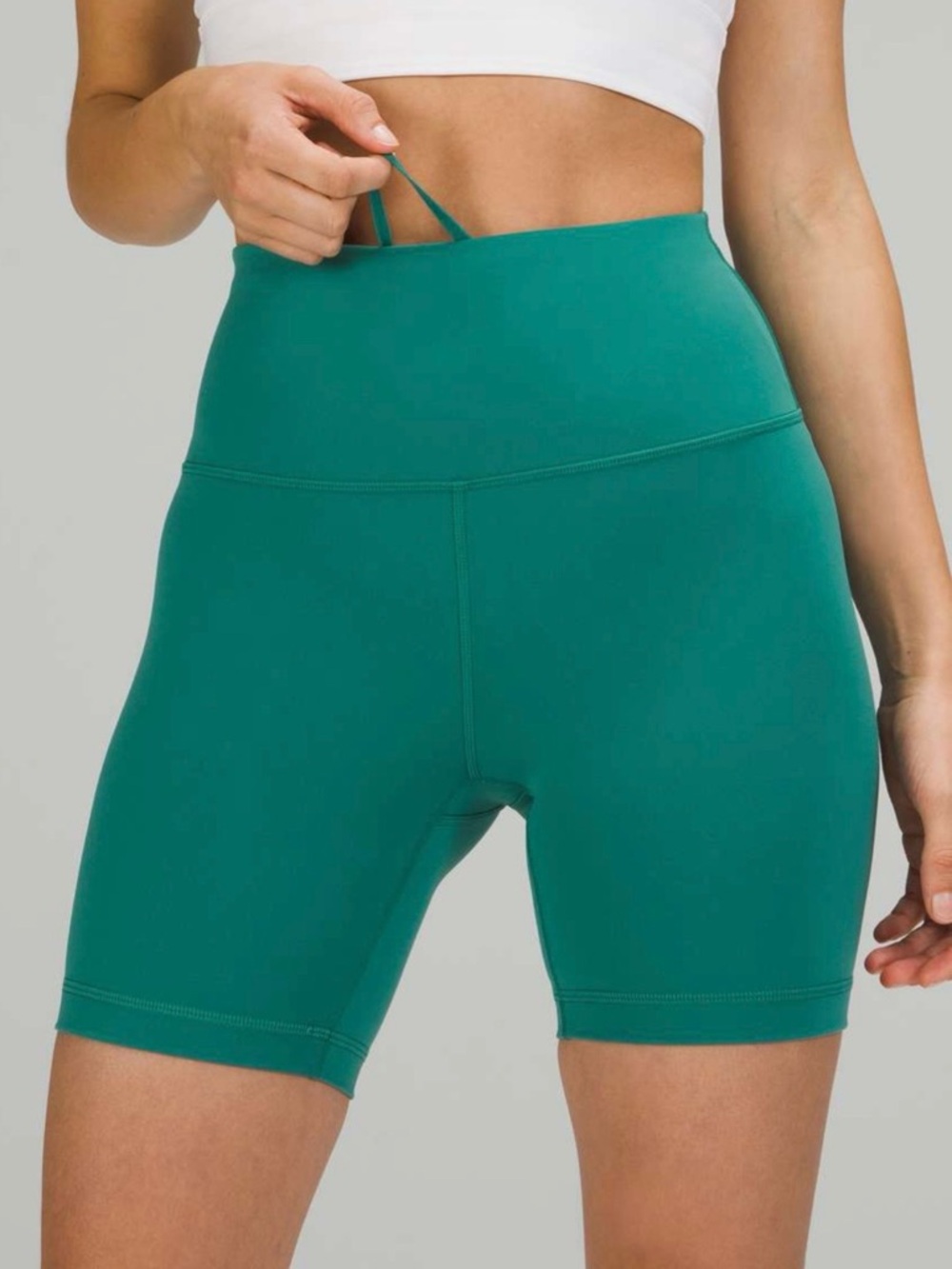 Lululemon Wunder Train High-Rise Short 6” teal lagoon Size 12
